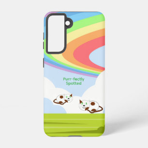 Spotted Cat with Rainbow Samsung Galaxy Case