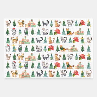 Spotted Cat Wrapping Paper Sheet (Bengals, Maus)