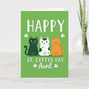 Spotted Cats Happy St Cattys Day Card