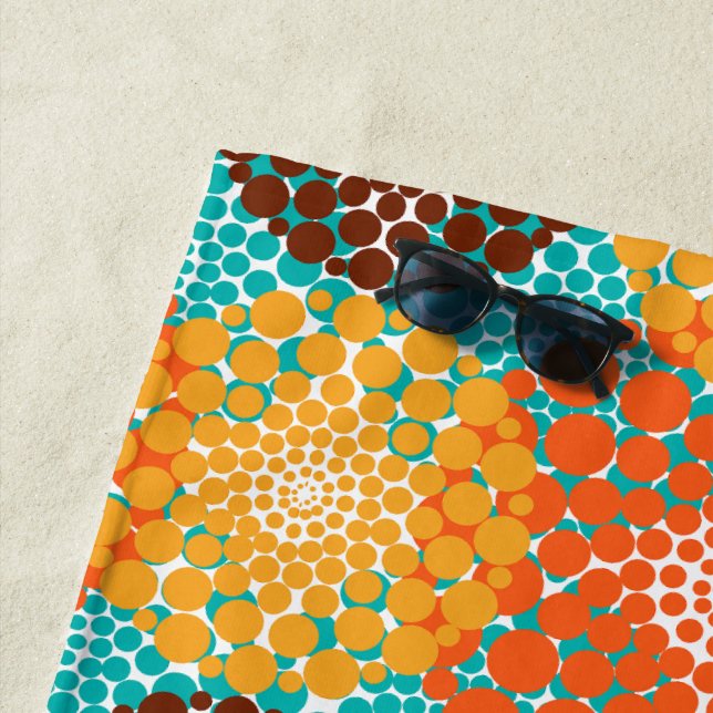 Spotted Circles  Beach Towel (In Situ)