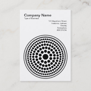 Spotted Circles- Black on White Business Card