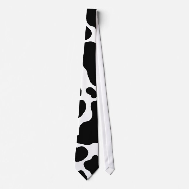 Spotted Cow Print, Cow pattern, Animal fur Tie (Front)