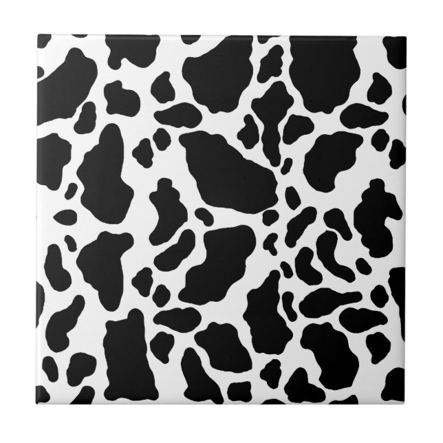 Spotted Cow Print, Cow pattern, Animal fur Tile (Front)