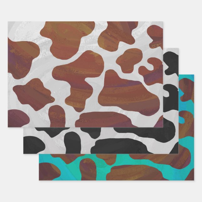 Spotted Cow Wrapping Paper Sheet (Set)