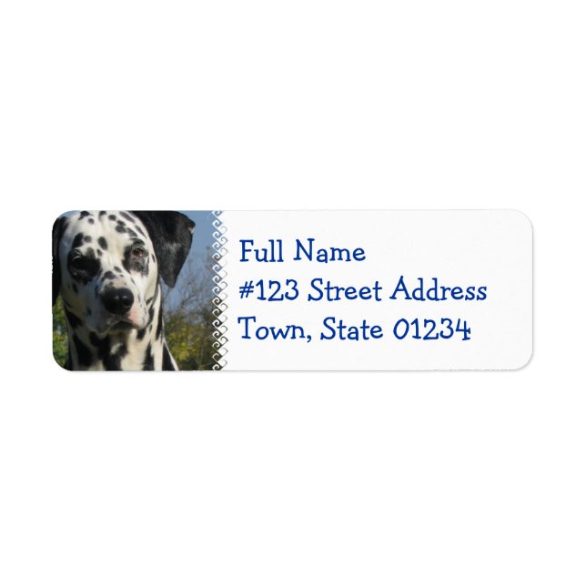 Spotted Dalmatian Return Address Label (Front)