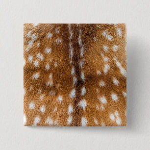 Spotted deer fur texture 15 cm square badge