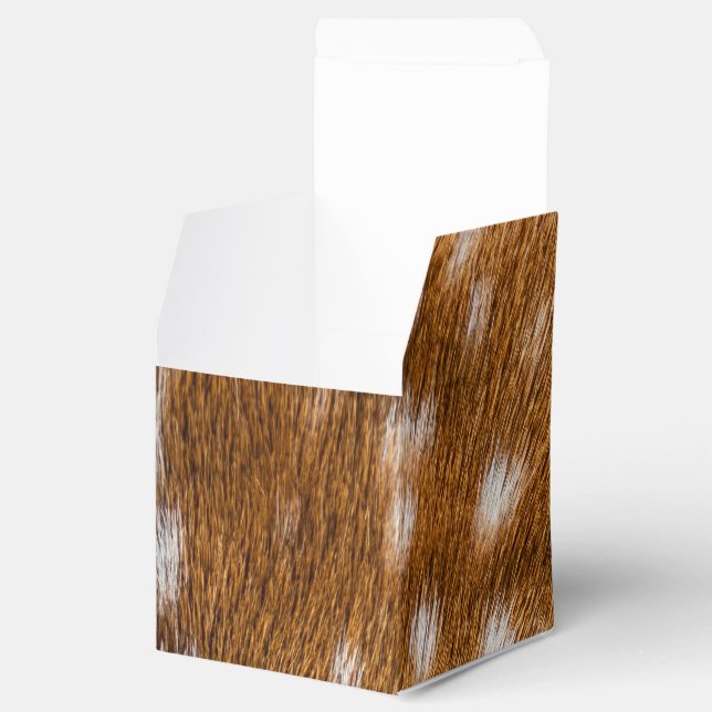 Spotted deer fur texture favour box (Opened)