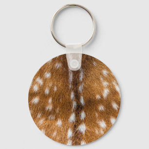 Spotted deer fur texture key ring