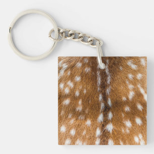 Spotted deer fur texture key ring
