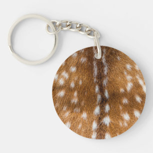 Spotted deer fur texture key ring