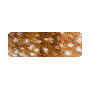 Spotted deer fur texture return address label