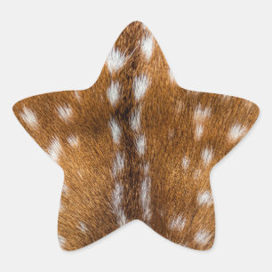 Spotted deer fur texture star sticker
