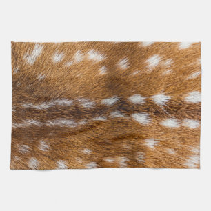 Spotted deer fur texture tea towel