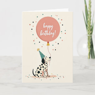 Spotted Dog Birthday Card
