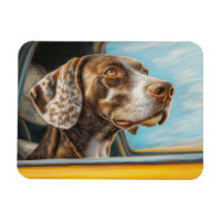 Spotted Dog on a Car Adventure Art Print