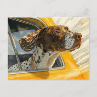 Spotted Dog on Car Ride Art Print