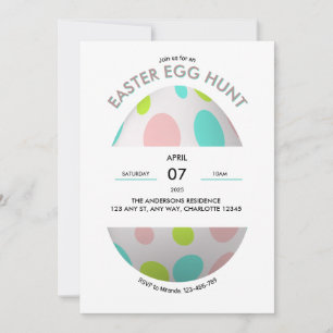 Spotted Easter Egg Hunt Invitation