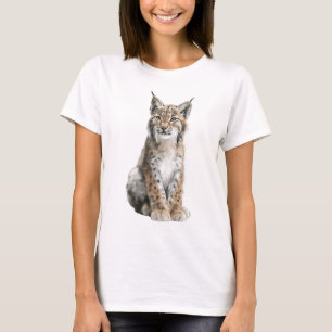 Spotted Eurasian Lynx Portrait Illustration Women T-Shirt