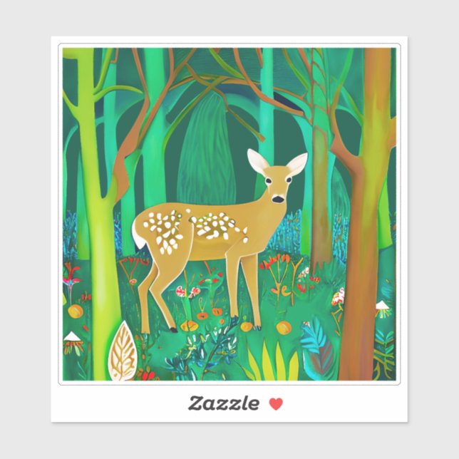 Spotted Fawn in a Fantasy Forest Setting  (Sheet)
