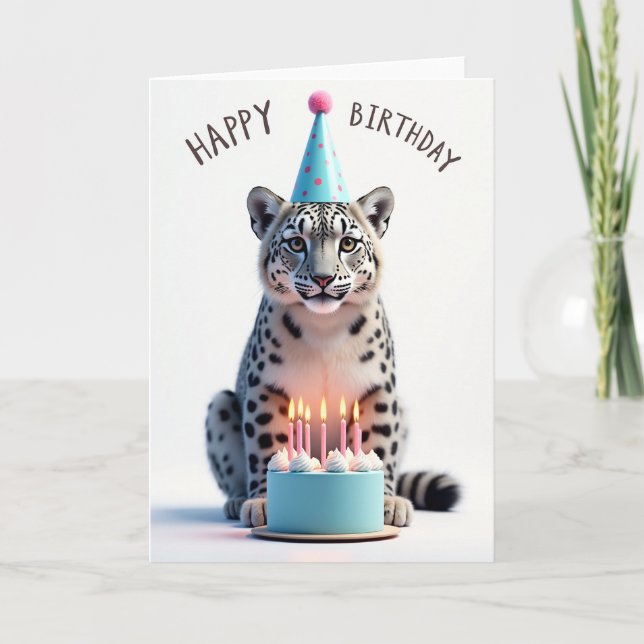 Spotted Feline Birthday Card (Front)