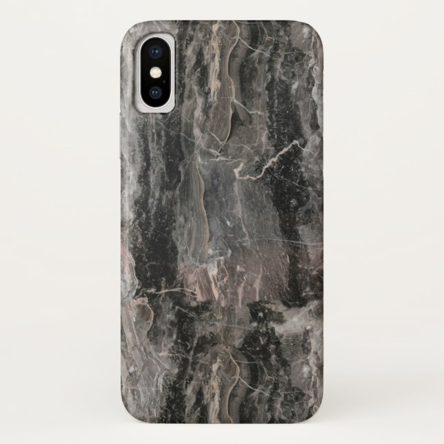 Spotted Grey Tones Marble Texture Case-Mate iPhone Case (Back)