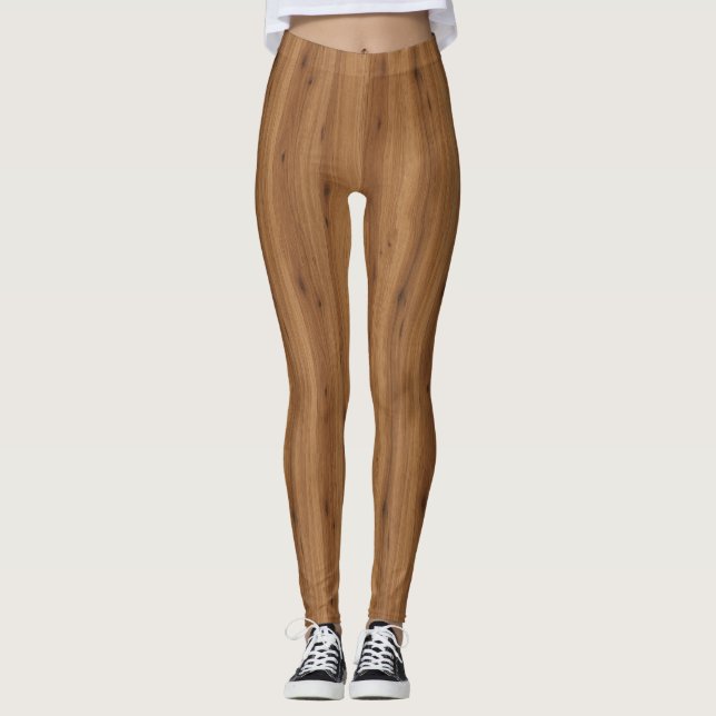 Spotted Gum Hardwood – Seamless Australian Timber  Leggings (Front)