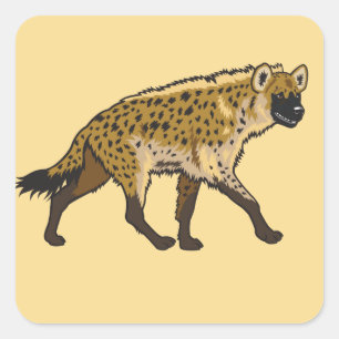 Spotted hyena. Wild Africa Square Sticker