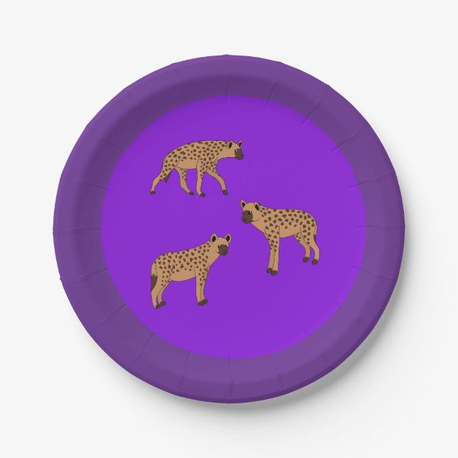 Spotted Hyenas Paper Plate (Front)