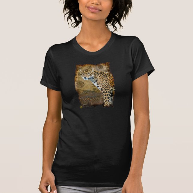 Spotted Jaguar & Mayan Temple Wildlife Shirt (Front)