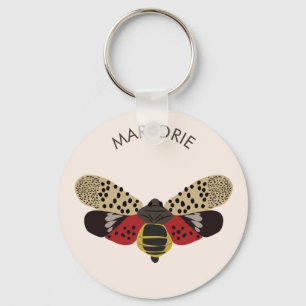 Spotted Lanternfly Bug Personalised Key Ring
