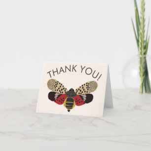 Spotted Lanternfly Bug Personalised Thank You Card