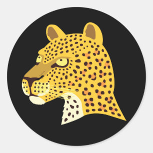 Spotted Leopard Classic Round Sticker