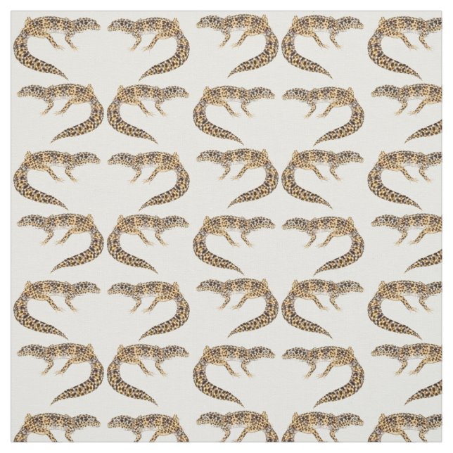 Spotted Leopard Gecko Lizard Fabric (Swatch)