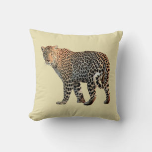 Spotted Leopard Wild Cat Photograph Cushion