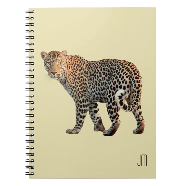 Spotted Leopard Wild Cat Photograph Notebook (Front)