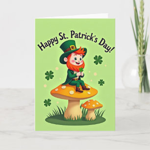 Spotted Leprechaun Clover Card