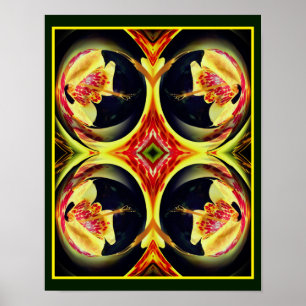 Spotted Lily Floral Abstract Art   Poster