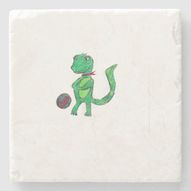 Spotted Lizzard Stone Coaster (Front)