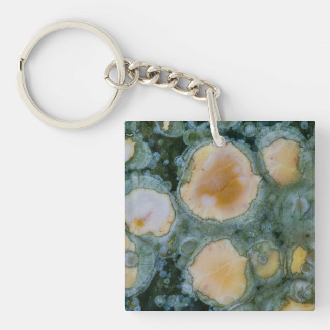 Spotted Ocean Jasper Key Ring (Front)