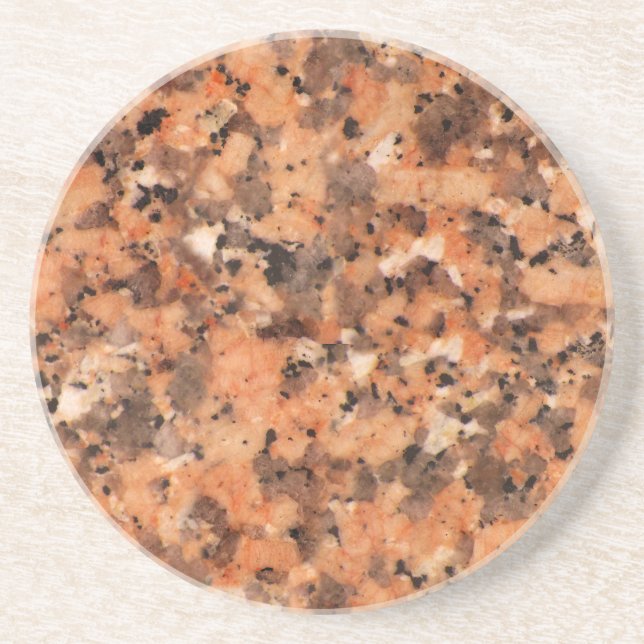 Spotted Rock Texture Lively Pattern Orange Black Coaster (Front)