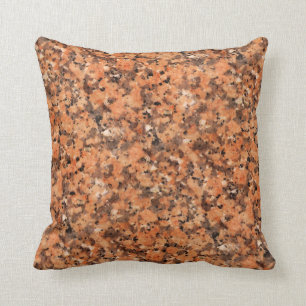 Spotted Rock Texture Lively Pattern Orange Black Cushion