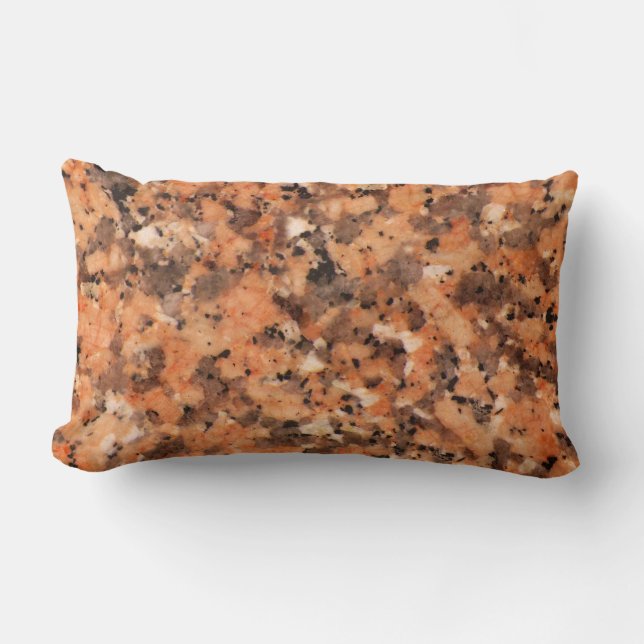 Spotted Rock Texture Lively Pattern Orange Black Lumbar Cushion (Front)