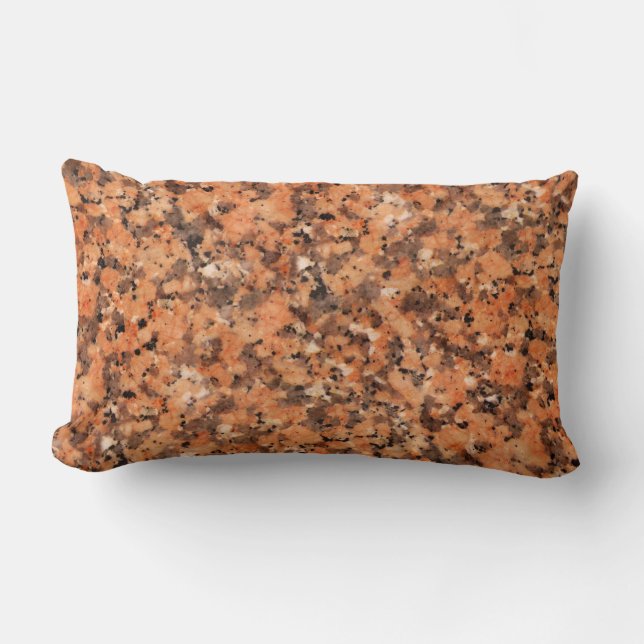 Spotted Rock Texture Lively Pattern Orange Black Lumbar Cushion (Front)