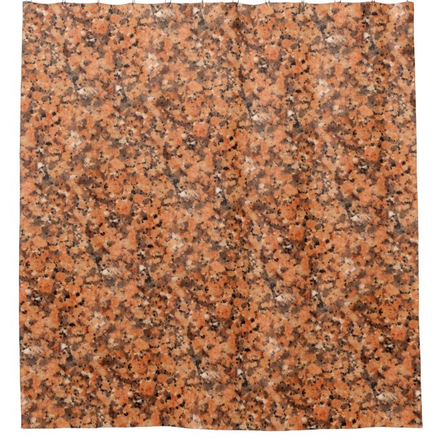 Spotted Rock Texture Lively Pattern Orange Black Shower Curtain (Front)