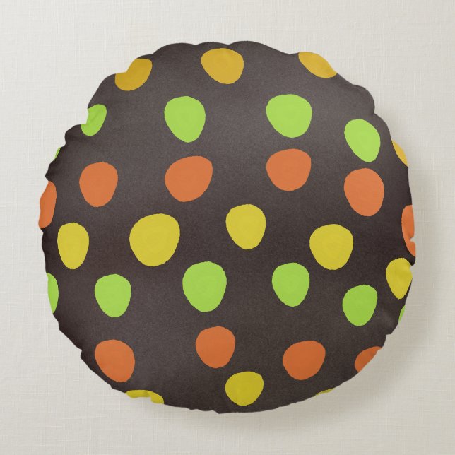 Spotted Round Pillow (Front)
