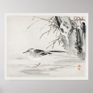 Spotted sandpiper by Kōno Bairei (1844-1895) Poster
