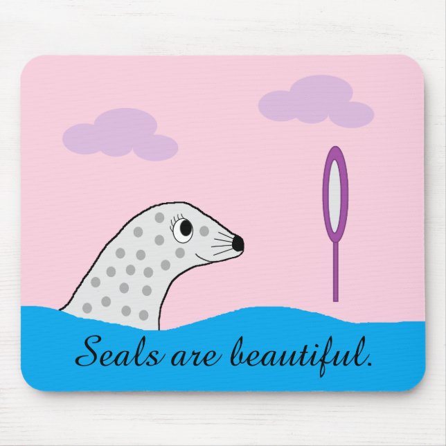 Spotted Seal has Much Beauty. Mouse Pad (Front)
