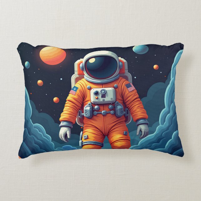 Spotted Spaceman Pillow 16*12 (Front)