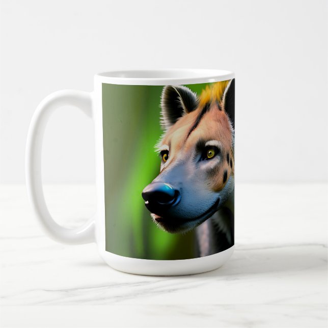Spotted Stalking Hyena Watching His Prey, Coffee Mug (Left)