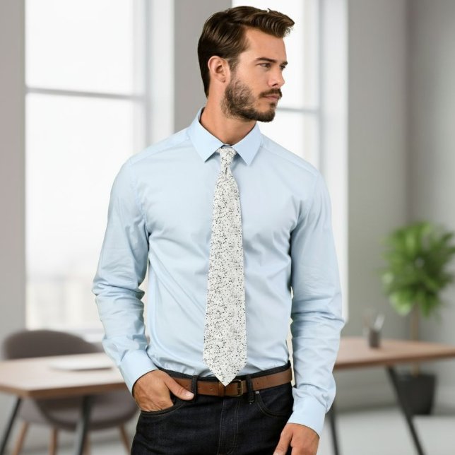 Spotted tie, white and black tie, modern wedding  tie (Creator Uploaded)